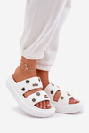 Foam Women's Slippers With Clips White Ravanala