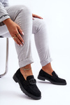 Suede Platform Moccasins Jarren Black