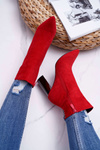Women's Silver Stiletto Boots Red Dimmy