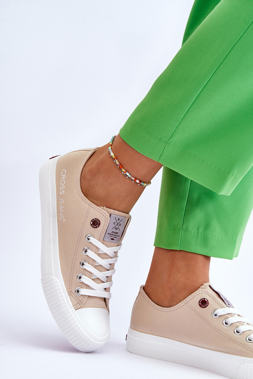 Trampki Damskie Beżowe Cross Jeans LL2R4070