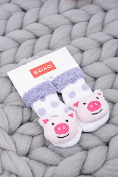 Infant Socks with Rattle Pig Soxo
