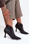Patent Low Women's Boots on Heel Black Jolivra