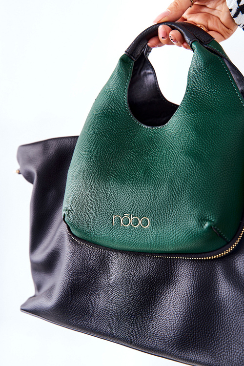 Women's Strap Handbag L2990 Nobo Black and Green
