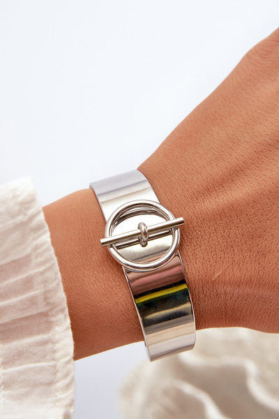 Damska Bransoleta Ozdoba Stal Nierdzewna Srebrna