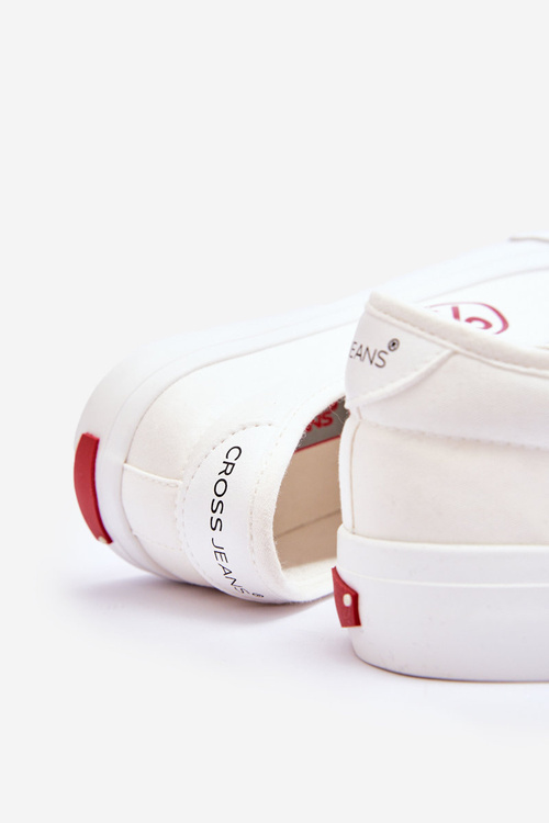 Damskie Materiałowe Tenisówki Białe Cross Jeans LL2R4043