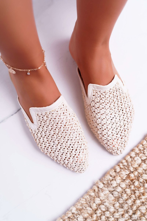 Women's Elegant Beige Flip Flops Vices 3301