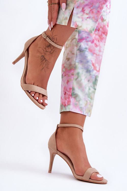 Classic Sandals On Heel Beige Tossa