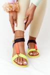Women's Sandals On A Rubber Sole Multicolored Stranger