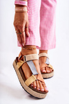 Women's Summer Sandals Beige and Yellow Galia