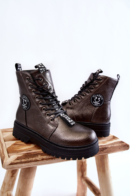 Children's Warm Boots Trappers Dark Grey Conley