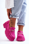 Women's Suede Slip-On Loafers Pink Pure Love