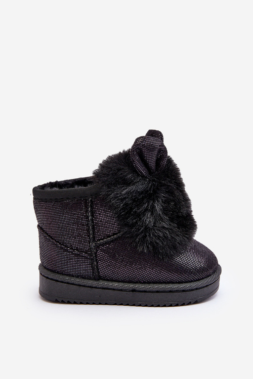 Children's Snow Boots with Furry Ears Black Betty