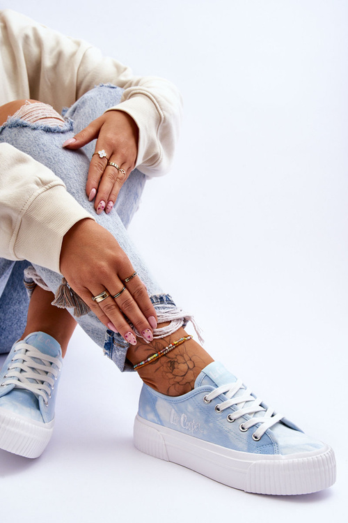 Trampki Platforma Niebieskie Lee Cooper LCW-23-31-1782L