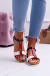 Women's Flat Profiled Sandals 8SD35-0306 Colorful Dubi