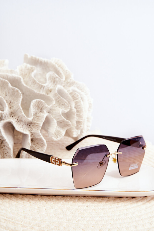 Okulary Przeciwsłoneczne Z Filtrem UV Damskie UV400 Ciemnobrązowe