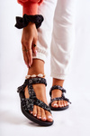 Women's Velcro Sandals Black Venna