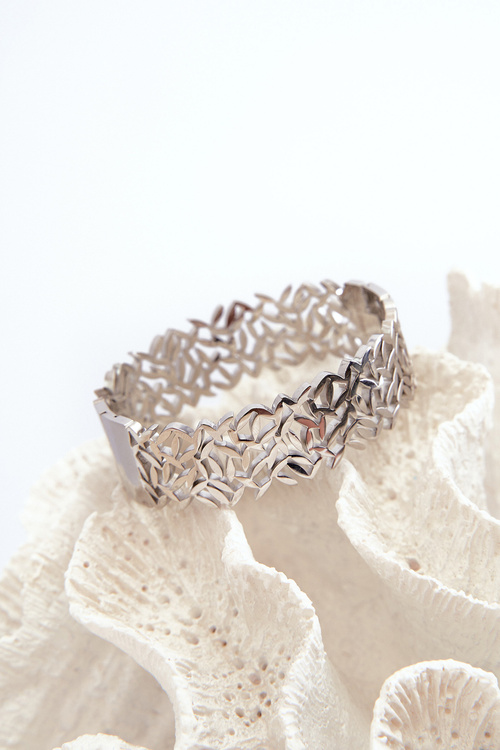 Bransoletka Damska Stal Nierdzewna Srebrna