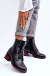 Leather Heeled Boots Black Luloshe