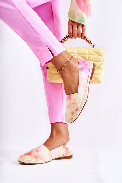 Women's Slip-On Espadrilles Pink-Yellow Santana