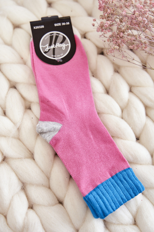 Women's Smooth Cotton Socks Dark Pink