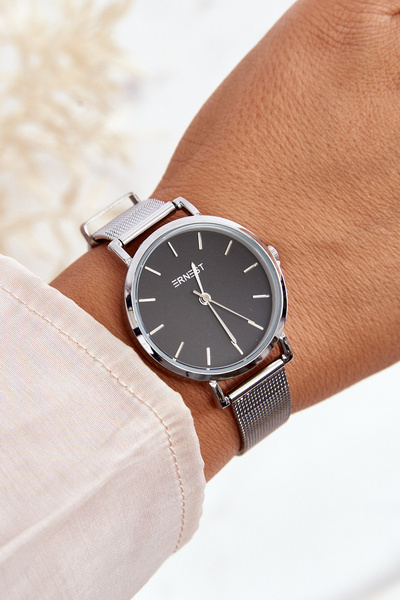 Damski Zegarek Na Bransolecie Srebrny Ernest E97280