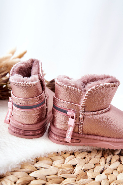 Children's Snow Boots Pink Frosty