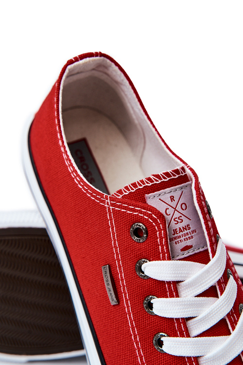 Trampki Męskie Cross Jeans Czerwone JJ1R4002C