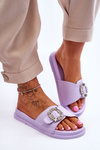 Women's Platform Slippers With Decoration Violet Beneca