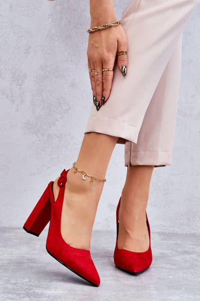 High Heels Pointed Toe Pumps Red Alanza