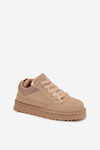 Damskie Sneakersy Ocieplane Futerkiem Beżowe Cyrissa