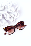 Women's Cat Eye Marbled Sunglasses Brown Ombre