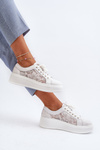 Lace Women's Sneakers On Platform S.Barski HY51-059 White