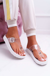Women's Flip Flops Transparent Strap White Framona
