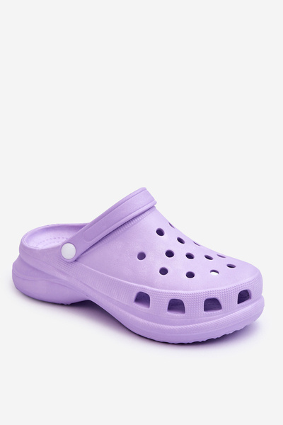 Foam Crocs Sandals On A Chunky Sole Violet Katniss