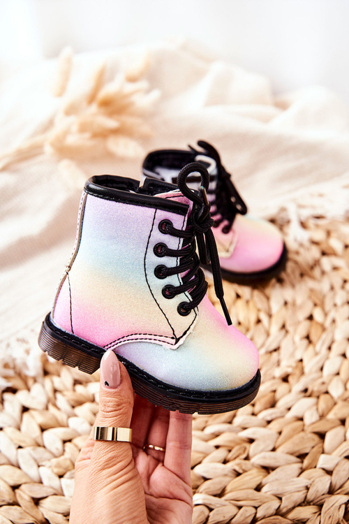 Children's Boots Warm With Zipper Pastels Goopy