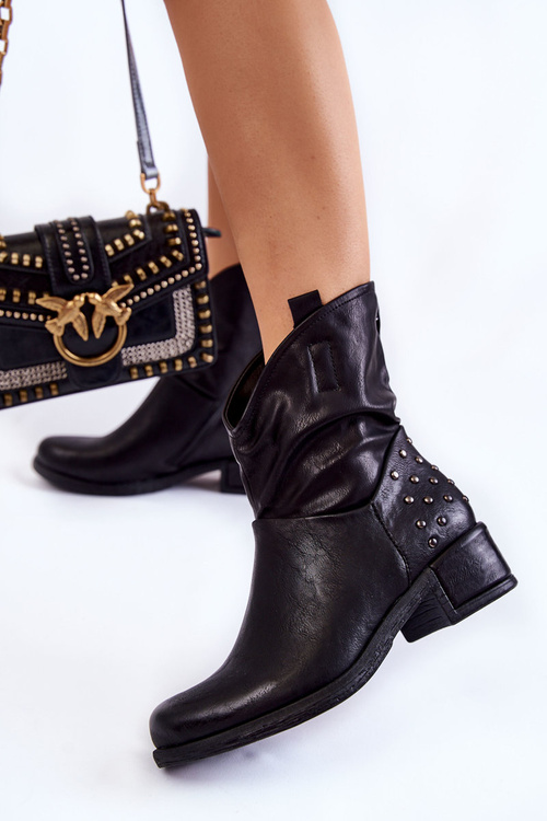 Women's Boots With Zipser Black Lance