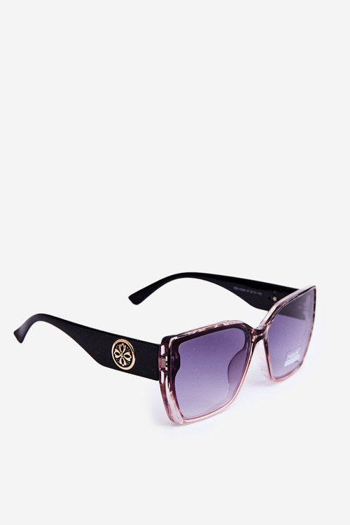 Women's Classic Sunglasses With Decorative Details UV400 Black-Pink