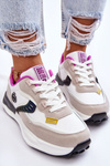 Women's sports sneakers Big Star KK274099 White and Beige