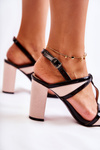Fashionable Leather Sandals On A Bar Beige Passion