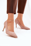 Stilettos in eco suede khaki Vannith