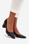 Heeled Shoes On Stiletto Heel With Pointed Toes Black Ryvessa