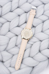 Women's Gold Stylish Watch Beige Strap