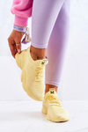 Sneakersy Buty Sportowe Skarpetkowe Żółte Nolene