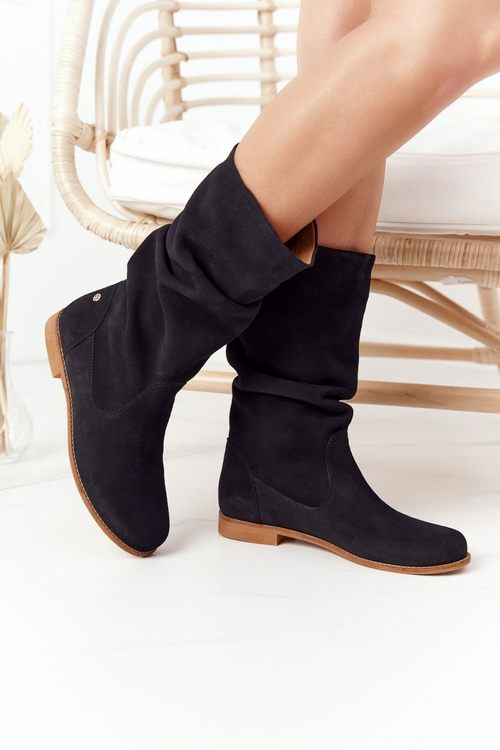Women's Suede Boots Maciejka 05057-01 Black