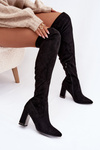 Women's Eco Suede Over Knee Boots Heel Thamine