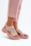 Women's Sport Sandals with Thick Sole Pink Deinaleia