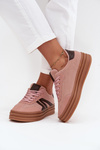 Corduroy Women's Sneakers on Platform Pink Skye