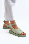 Comfortable Women's Platform Sandals Green Rubie