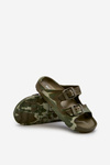 Light Boys' Foam Sandals with Buckles Dark Green Adirnaca