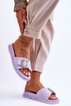 Women's Platform Slippers With Decoration Violet Beneca